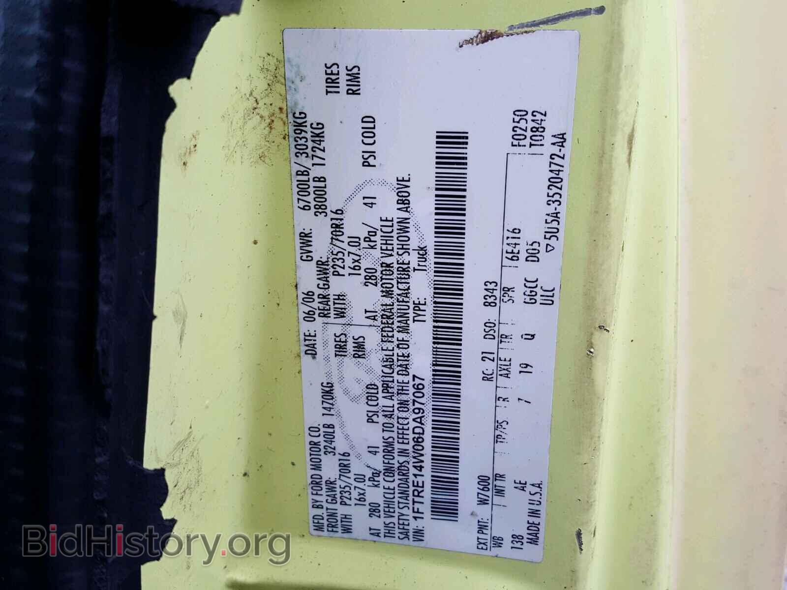 2006 FORD ECONOLINE - VIN: 1FTRE14W06DA97067 - Photo 10