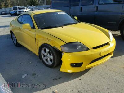 2006 Hyundai TIBURON Tiburon GS, yellow — VIN KMHHM65D96U190321, Copart