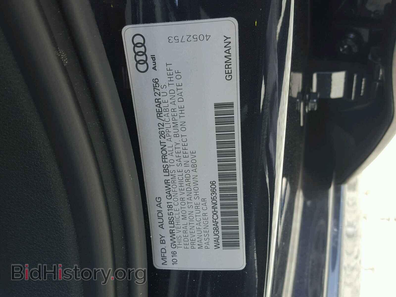 2017 AUDI A6 - VIN: WAUG8AFCXHN053606 - Фото 10