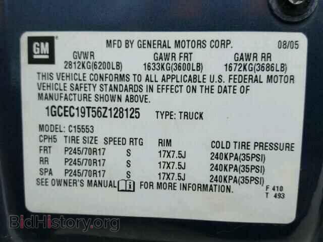2006 CHEVROLET SILVERADO - VIN: 1GCEC19T56Z128125 - Фото 10