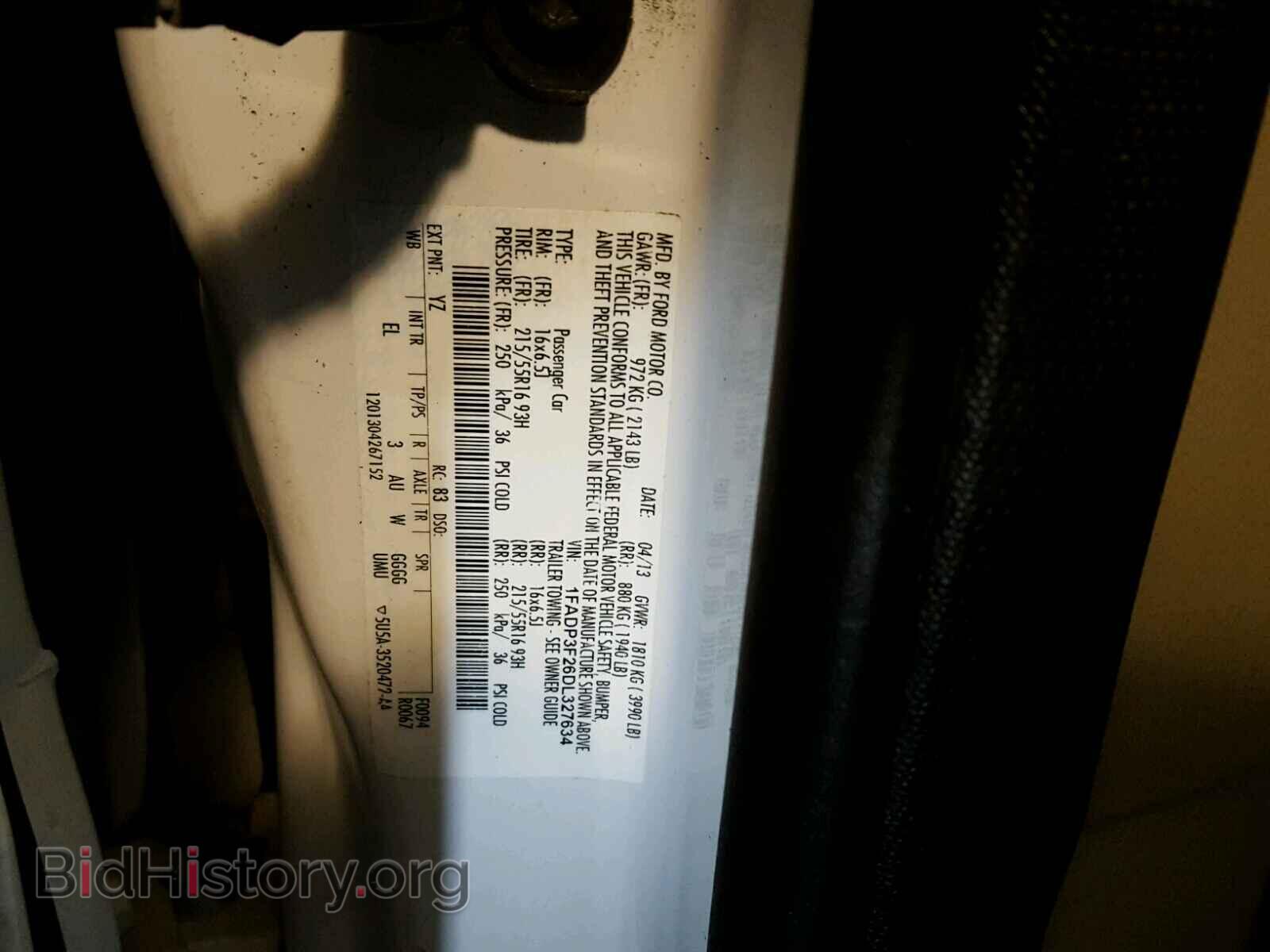 2013 FORD FOCUS - VIN: 1FADP3F26DL327634 - Фото 10