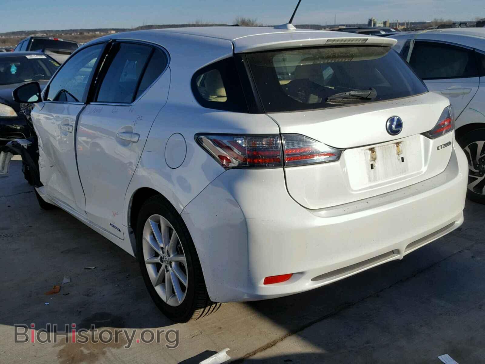 2012 LEXUS CT 200 - VIN: JTHKD5BH6C2106439 - Фото 3