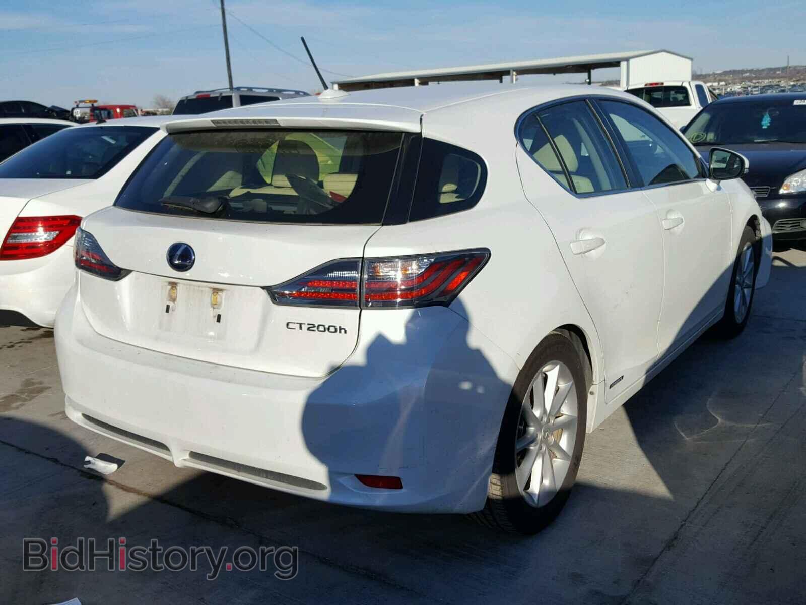 2012 LEXUS CT 200 - VIN: JTHKD5BH6C2106439 - Фото 4