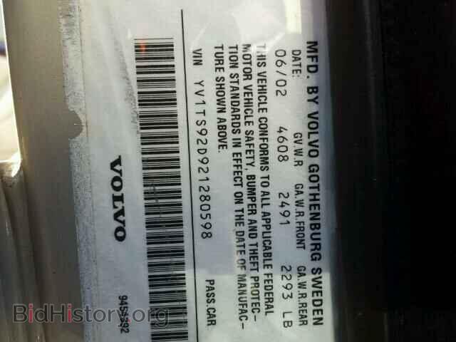 2002 VOLVO S80 - VIN: YV1TS92D921280598 - Фото 10