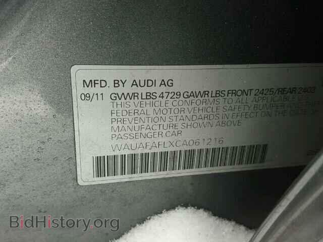 2012 AUDI A4 - VIN: WAUAFAFLXCA061216 - Photo 10