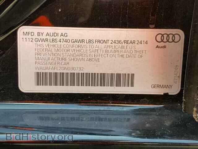 2013 AUDI A4 - VIN: WAUAFAFL2DN030732 - Фото 10