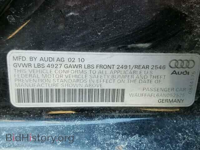 2010 AUDI A4 - VIN: WAUFFAFL6AN052525 - Фото 10