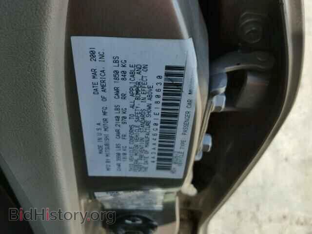2001 MITSUBISHI GALANT - VIN: 4A3AA46G01E180630 - Фото 10