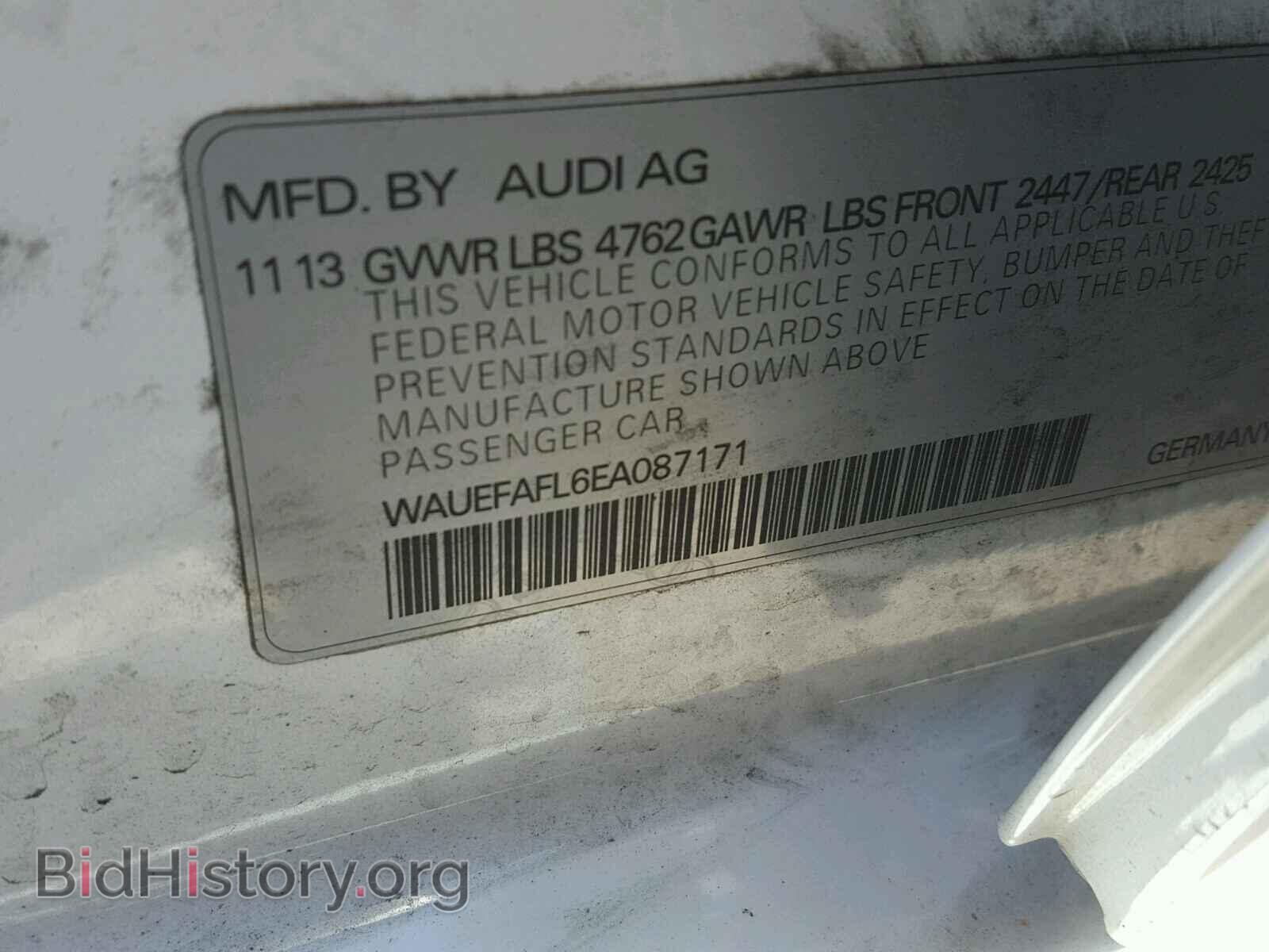 2014 AUDI A4 - VIN: WAUEFAFL6EA087171 - Photo 10