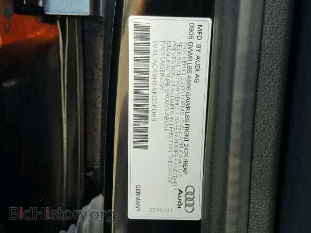 2006 AUDI A4 - VIN: WAUAC48H56K006089 - Фото 10
