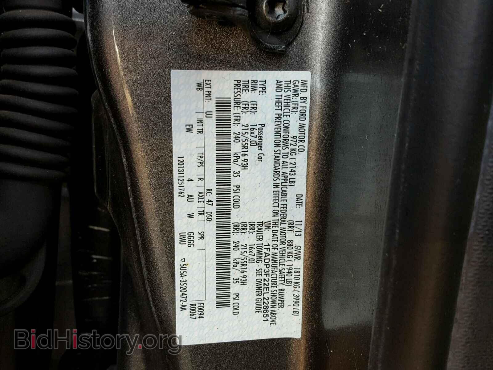2014 FORD FOCUS - VIN: 1FADP3F22EL228651 - Photo 10