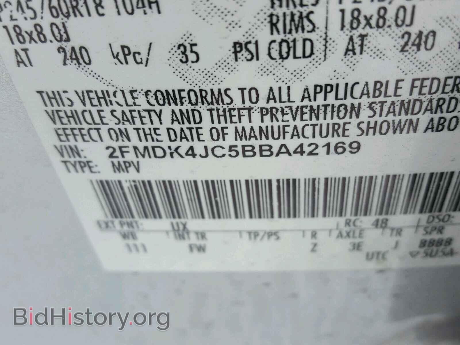 2011 FORD EDGE - VIN: 2FMDK4JC5BBA42169 - Photo 10