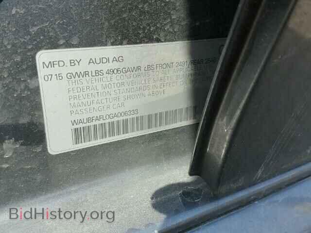 2016 AUDI A4 - VIN: WAUBFAFL0GA006333 - Фото 10