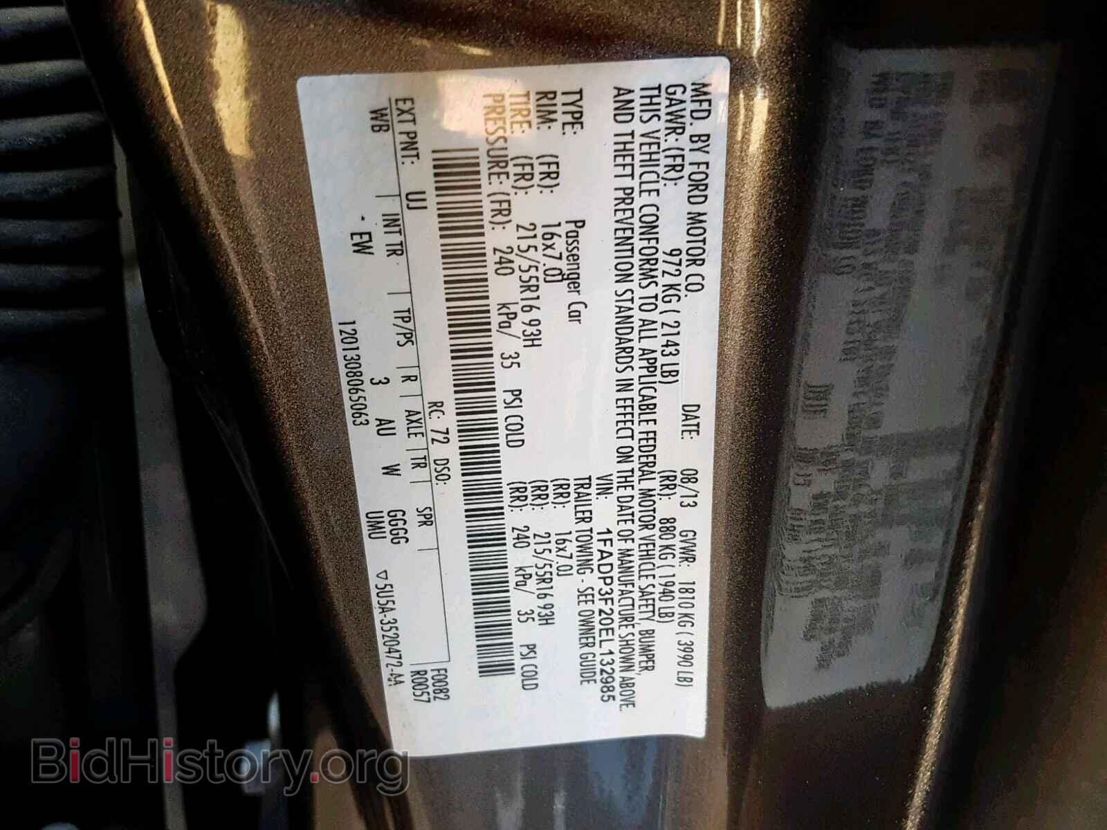 2014 FORD FOCUS SE - VIN: 1FADP3F20EL132985 - Фото 10
