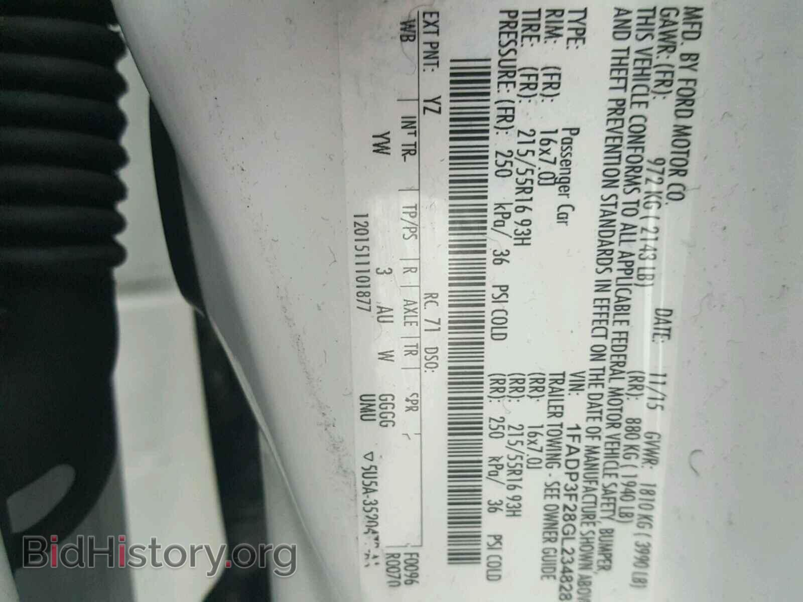 2016 FORD FOCUS SE - VIN: 1FADP3F28GL234828 - Фото 10