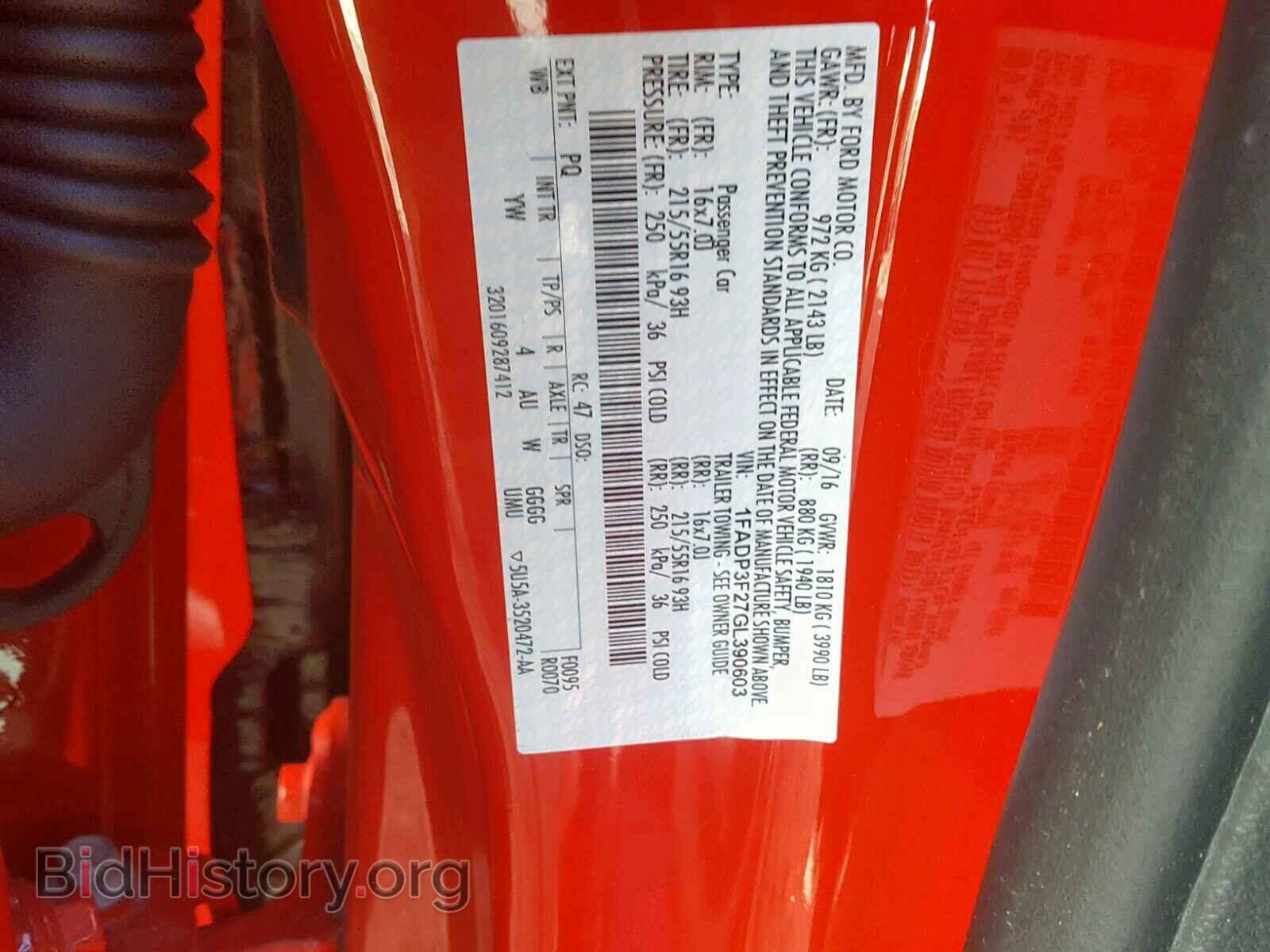 2016 FORD FOCUS SE - VIN: 1FADP3F27GL390603 - Фото 10