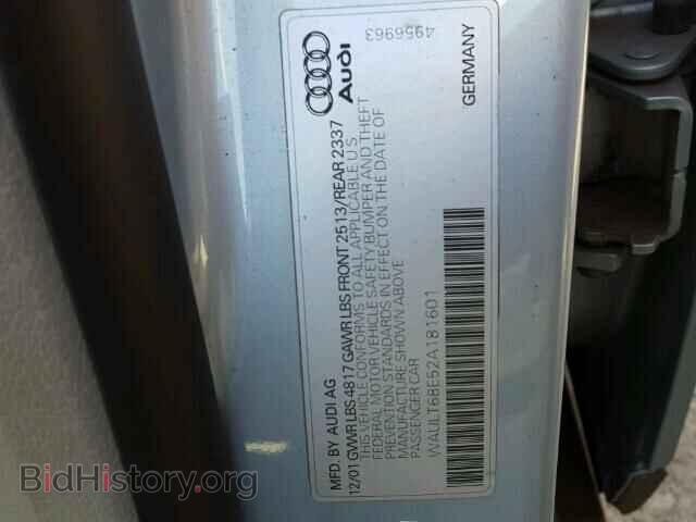 2002 AUDI A4 - VIN: WAULT68E52A181601 - Photo 10