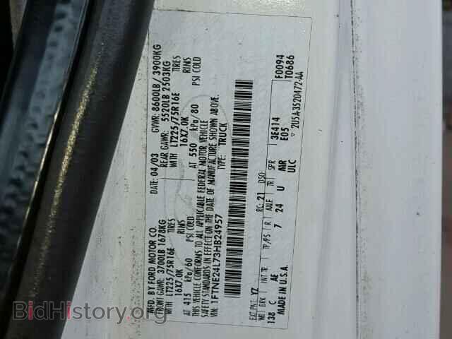 2003 FORD ECONOLINE - VIN: 1FTNE24L73HB24957 - Фото 10