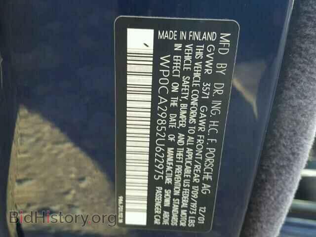 2002 PORSCHE BOXSTER - VIN: WP0CA29852U622975 - Фото 10