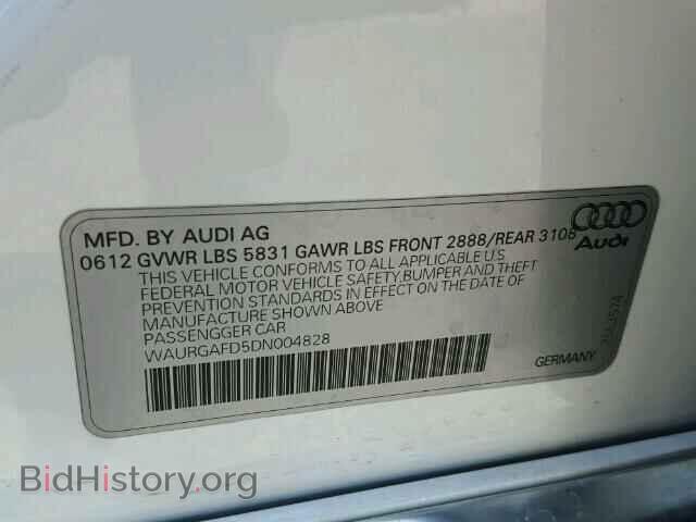 2013 AUDI A8 - VIN: WAURGAFD5DN004828 - Фото 9
