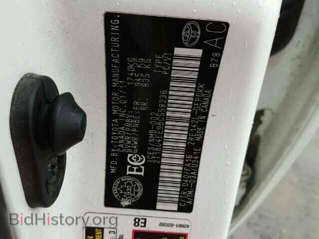 2011 TOYOTA COROLLA - VIN: 2T1BU4EE9BC558236 - Фото 10