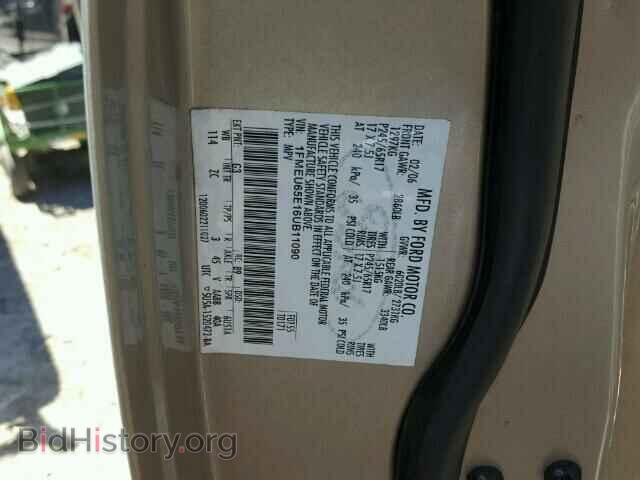 2006 FORD EXPLORER - VIN: 1FMEU65E16UB11090 - Photo 10