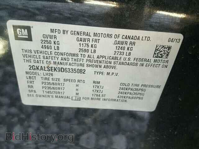 2013 GMC TERRAIN - VIN: 2GKALSEK9D6335082 - Photo 10