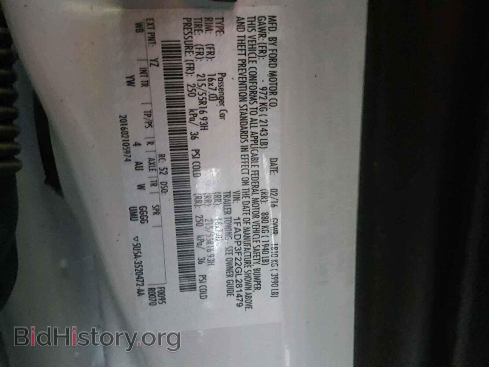 2016 FORD FOCUS - VIN: 1FADP3F22GL281479 - Photo 10