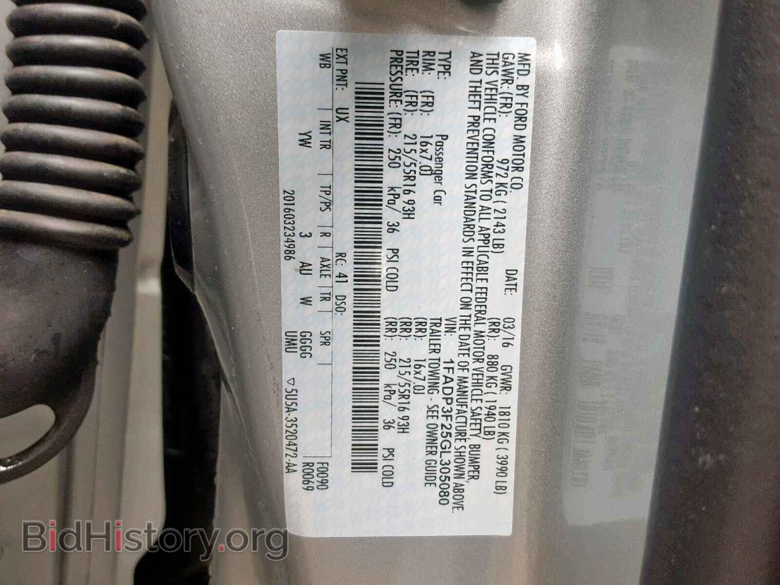 2016 FORD FOCUS SE - VIN: 1FADP3F25GL305080 - Фото 10