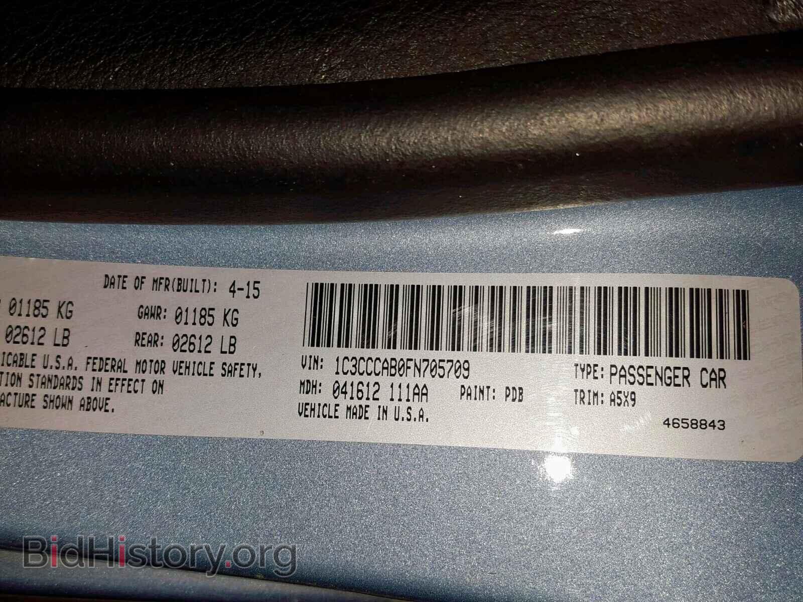 2015 CHRYSLER 200 - VIN: 1C3CCCAB0FN705709 - Photo 10