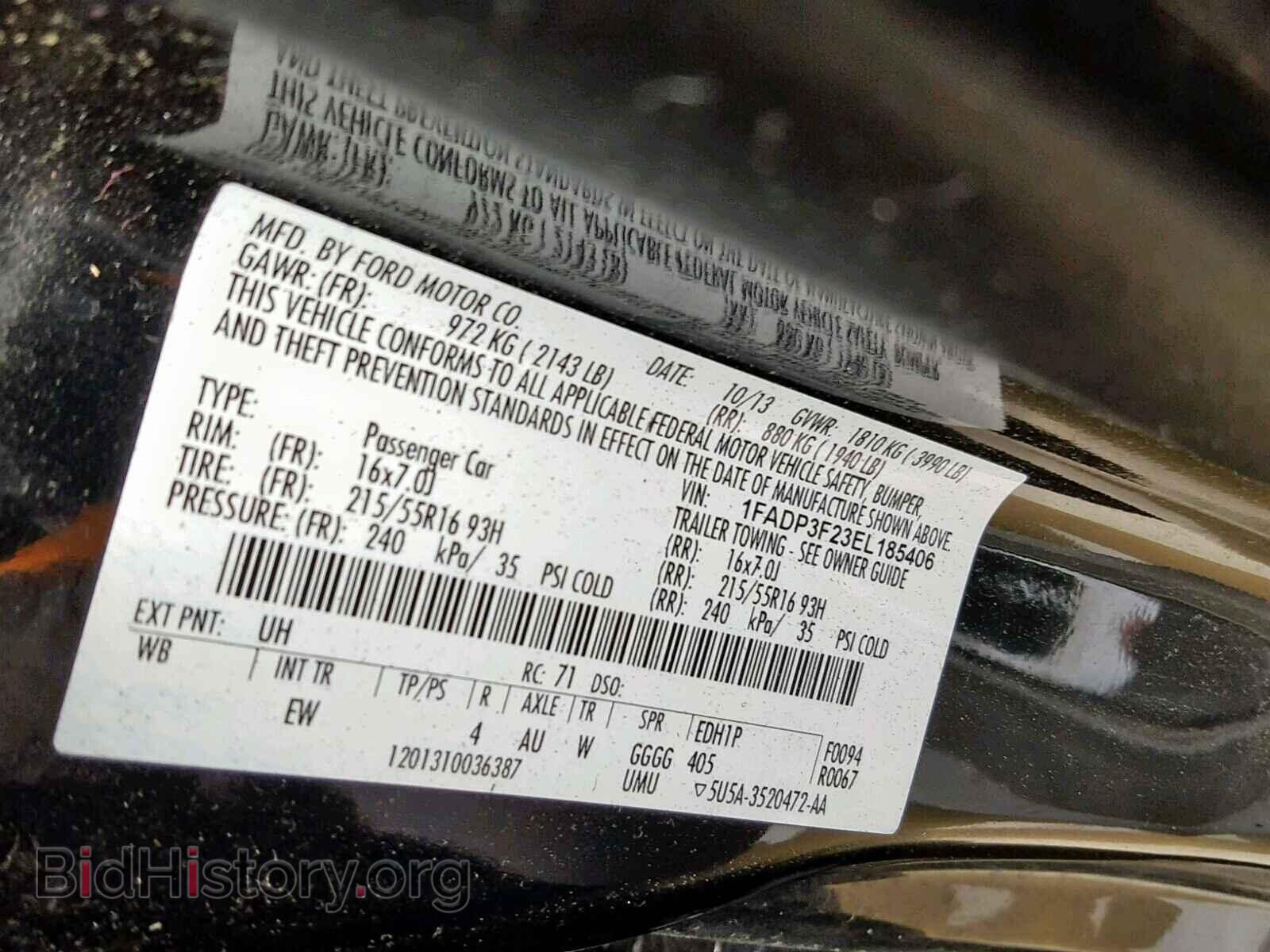 2014 FORD FOCUS SE - VIN: 1FADP3F23EL185406 - Фото 10