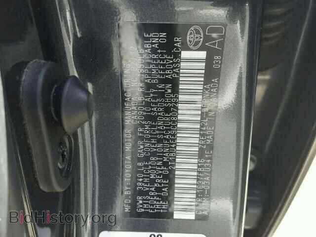 2012 TOYOTA COROLLA - VIN: 2T1BU4EE9CC807295 - Фото 10