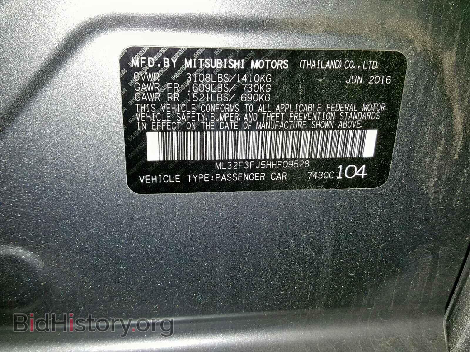 2017 MITSUBISHI MIRAGE - VIN: ML32F3FJ5HHF09528 - Фото 10