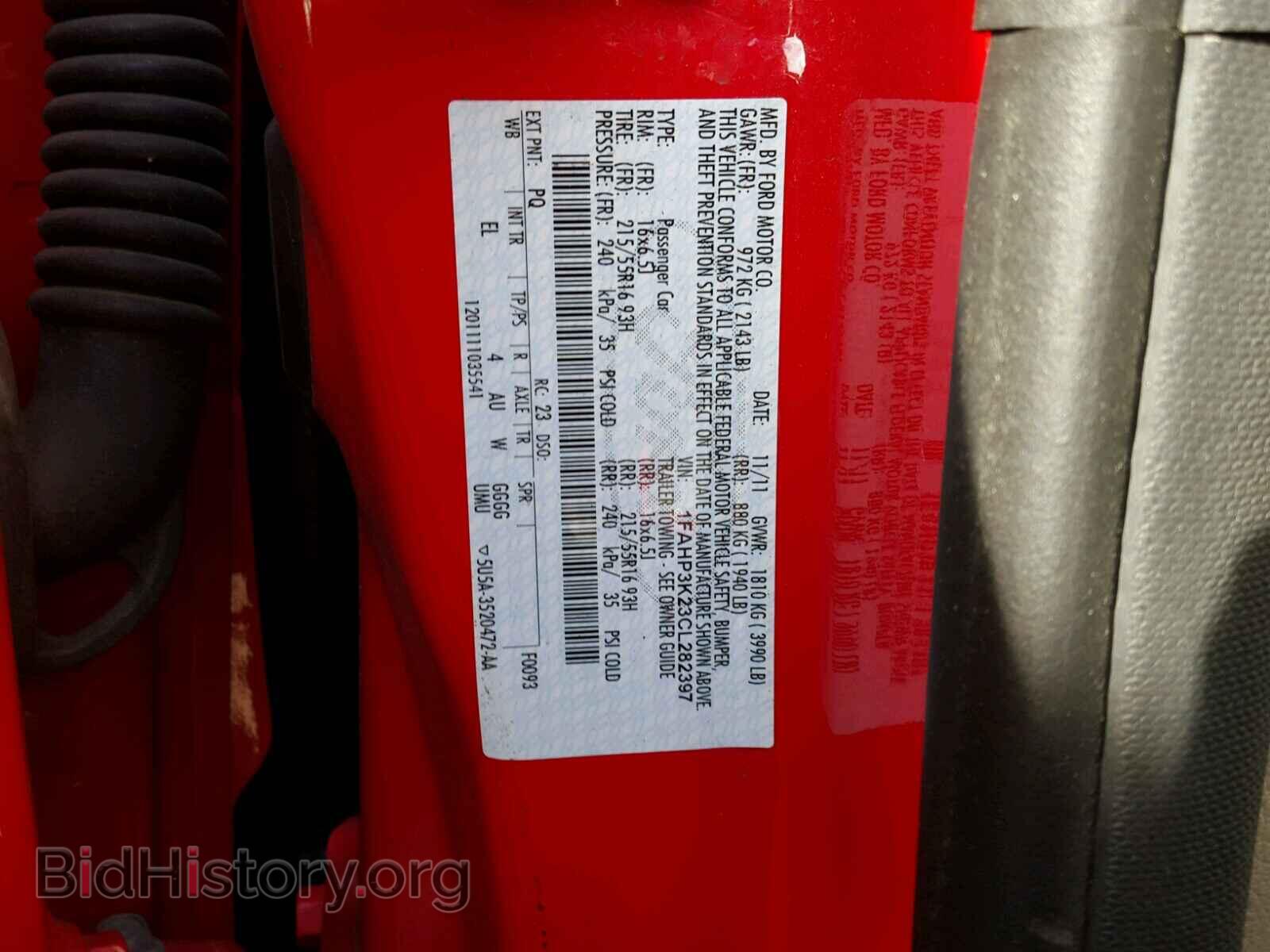 2012 FORD FOCUS - VIN: 1FAHP3K23CL282397 - Фото 10