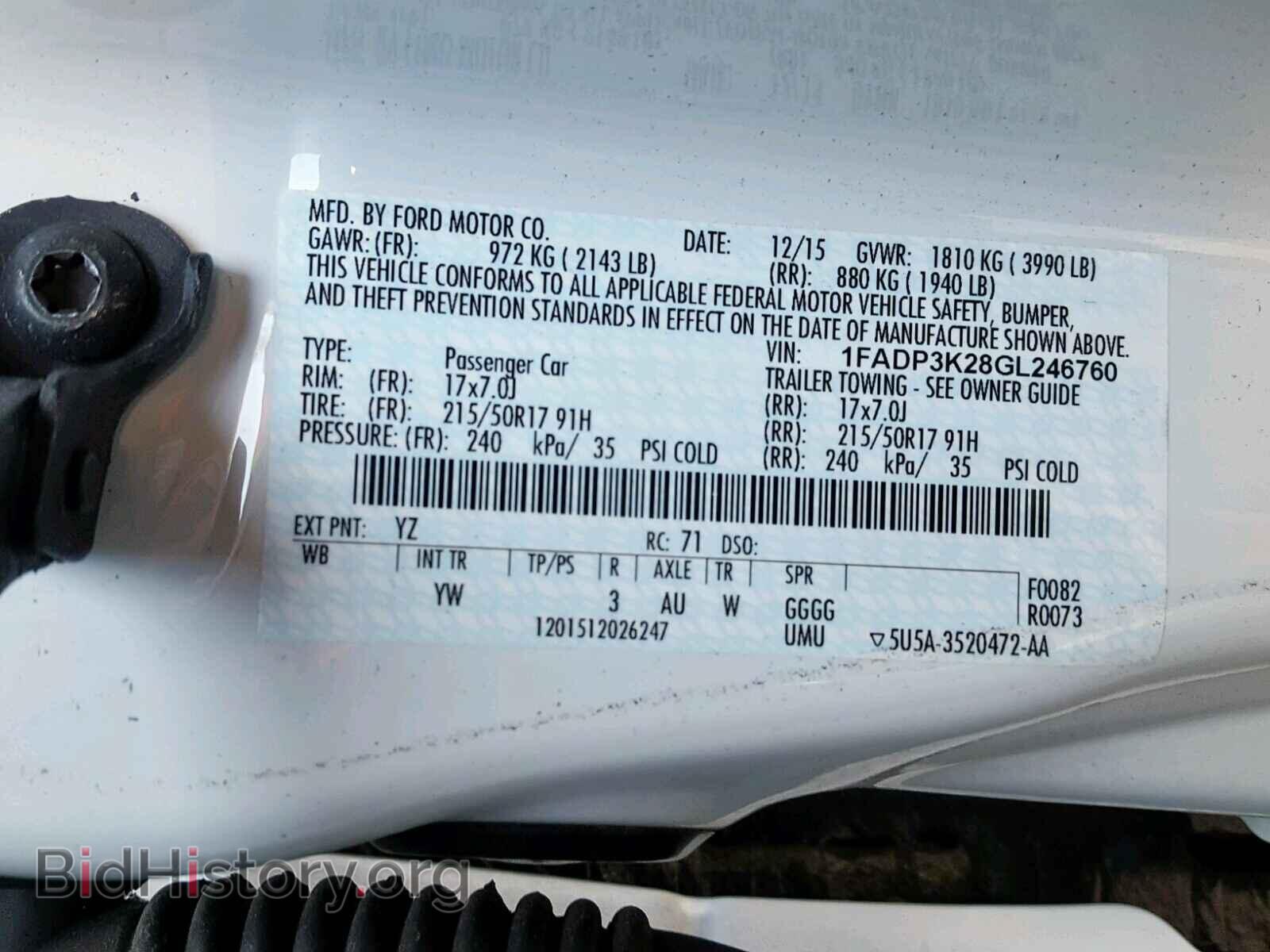 2016 FORD FOCUS SE - VIN: 1FADP3K28GL246760 - Фото 10