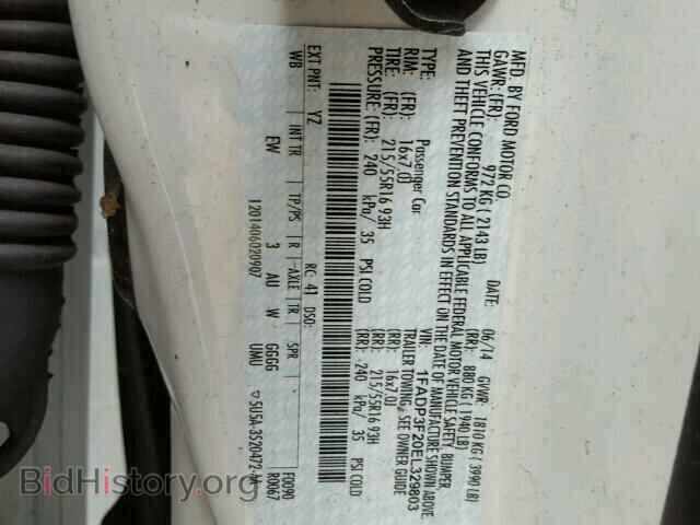 2014 FORD FOCUS - VIN: 1FADP3F20EL329803 - Фото 10