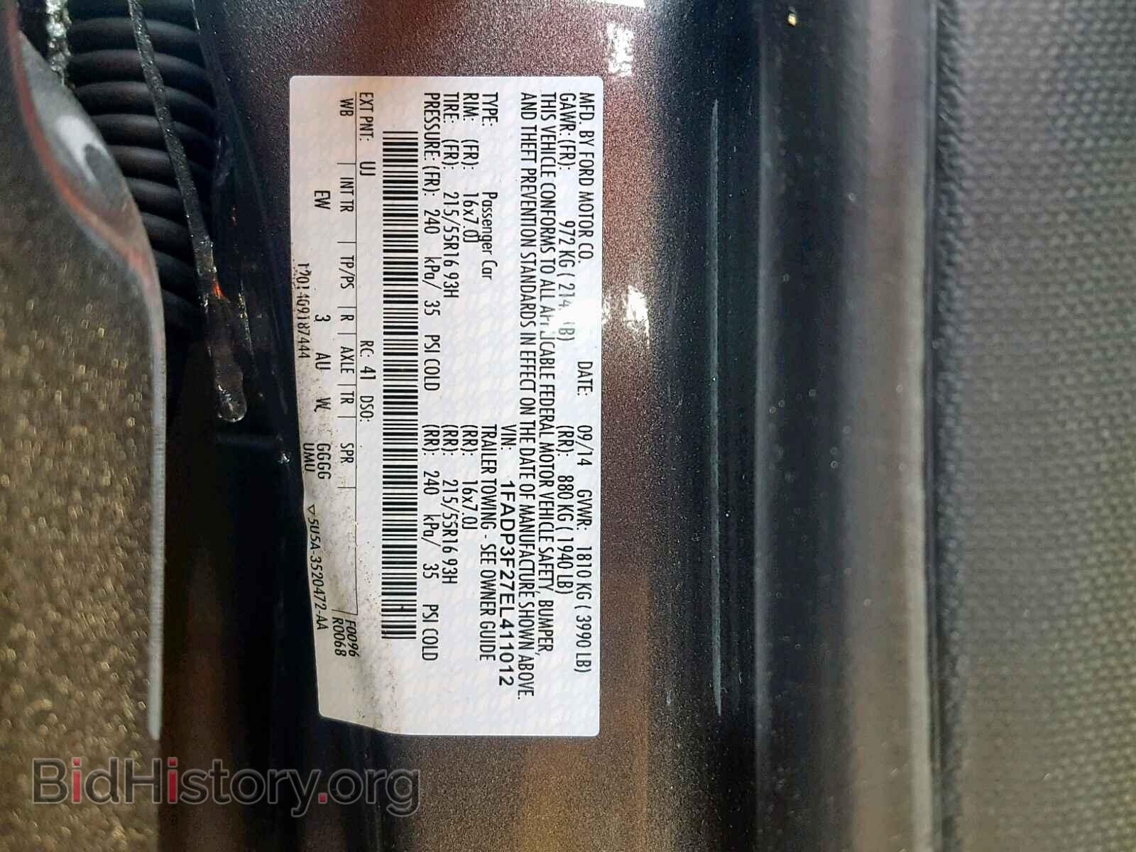 2014 FORD FOCUS SE - VIN: 1FADP3F27EL411012 - Фото 10