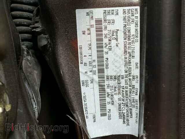 2012 FORD FOCUS - VIN: 1FAHP3F27CL249946 - Фото 10