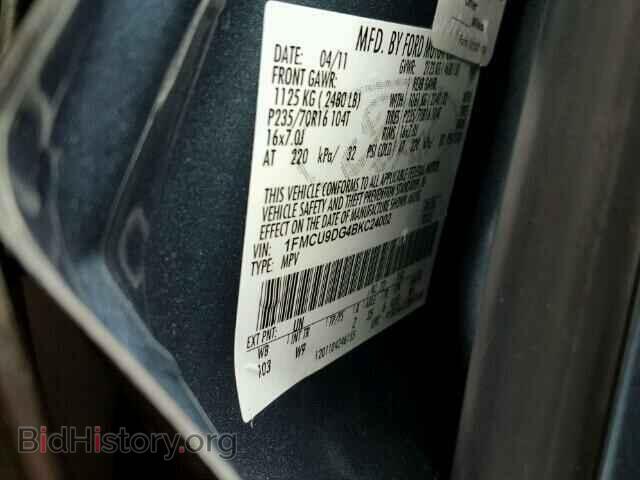 2011 FORD ESCAPE - VIN: 1FMCU9DG4BKC24002 - Фото 10