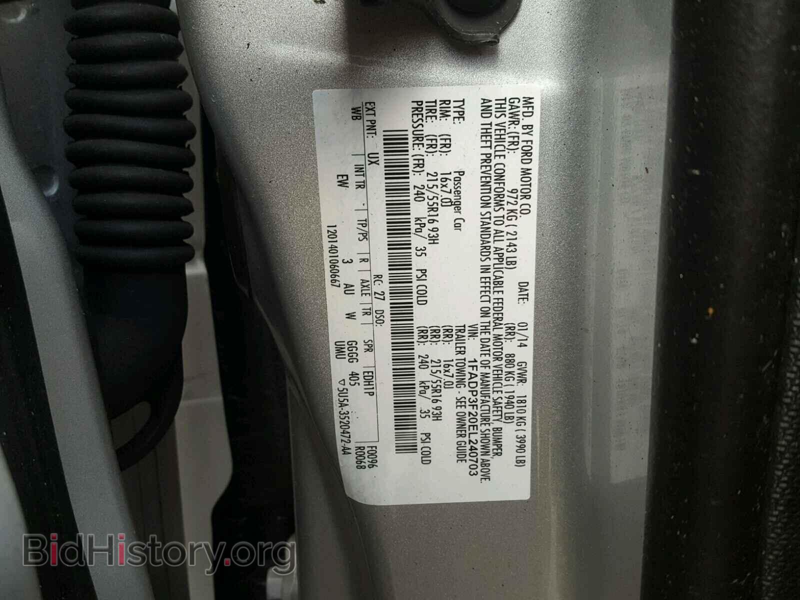 2014 FORD FOCUS - VIN: 1FADP3F20EL240703 - Photo 10