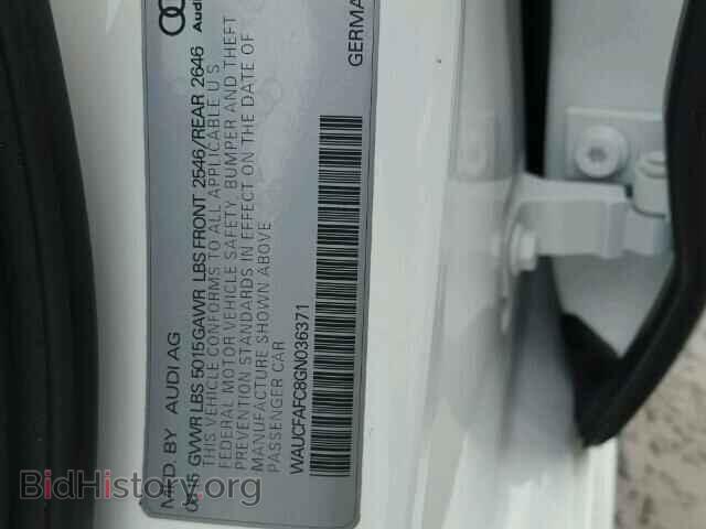 2016 AUDI A6 - VIN: WAUCFAFC8GN036371 - Фото 10