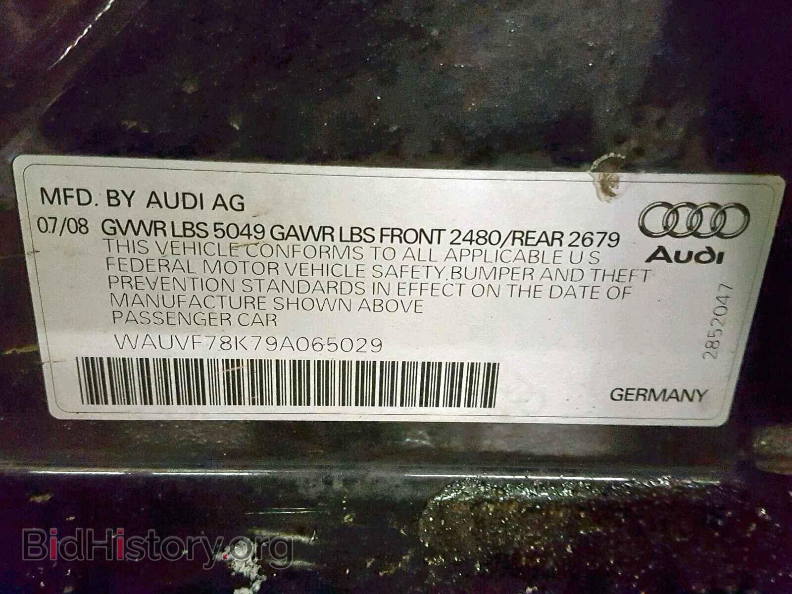 2009 AUDI A4 - VIN: WAUVF78K79A065029 - Фото 10