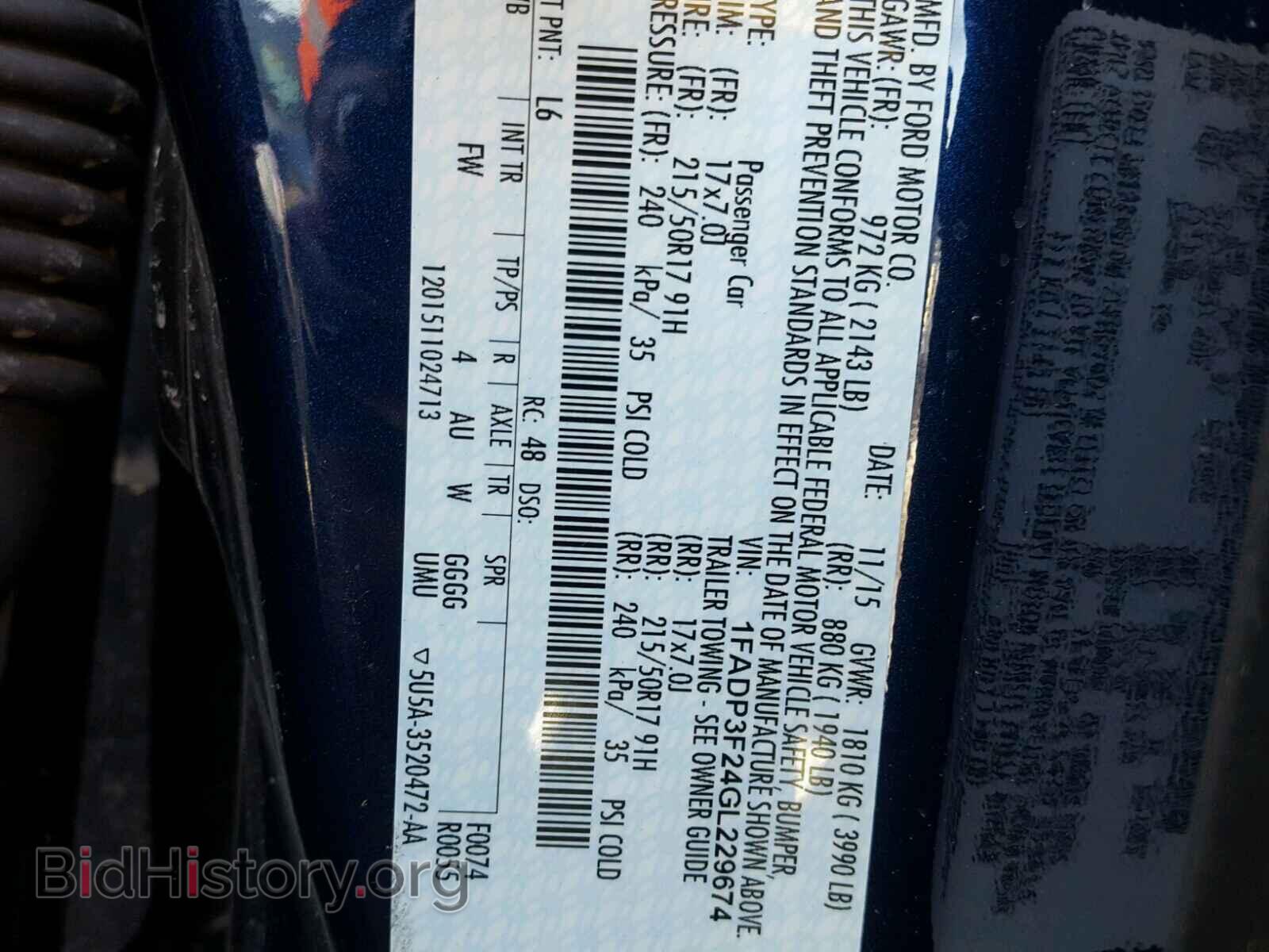 2016 FORD FOCUS - VIN: 1FADP3F24GL229674 - Photo 10