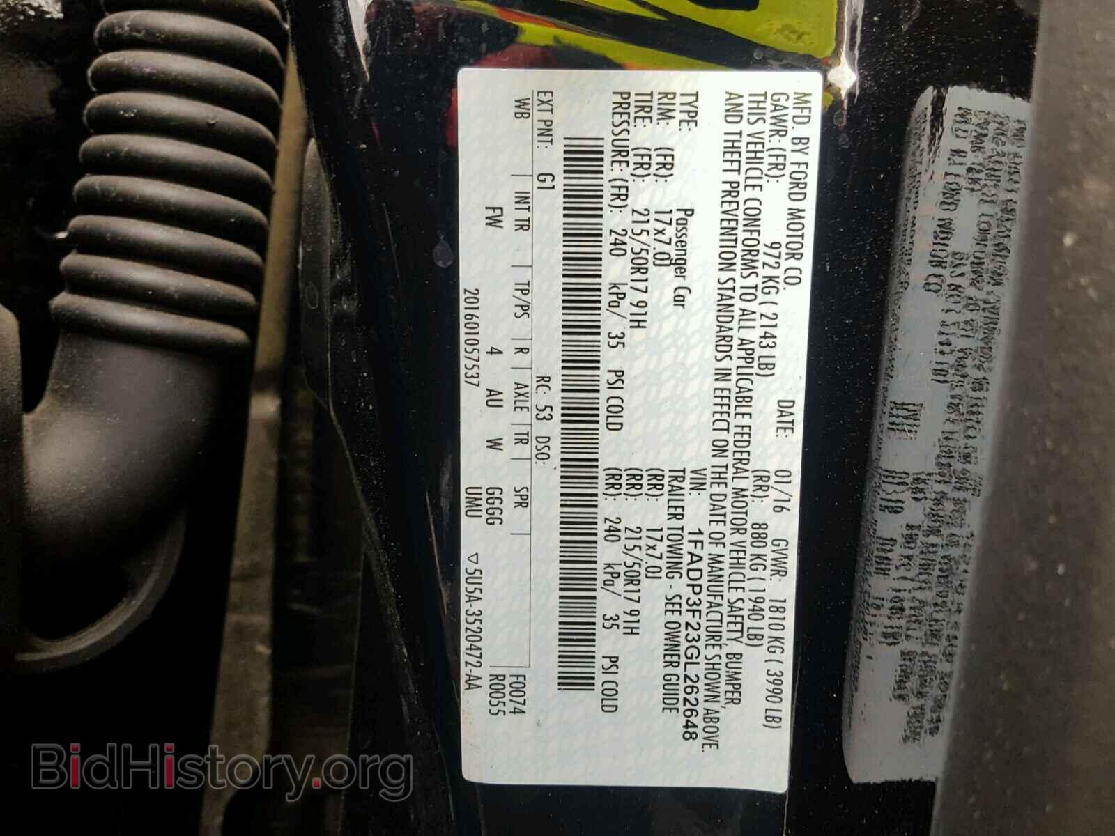 2016 FORD FOCUS - VIN: 1FADP3F23GL262648 - Photo 10