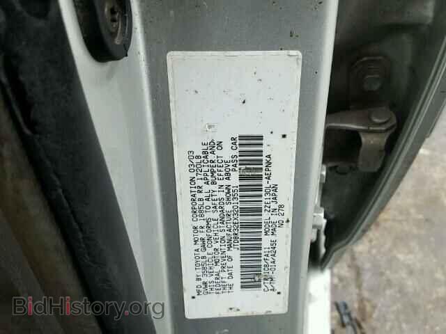 2003 TOYOTA COROLLA - VIN: JTDBR32EX32013551 - Фото 10