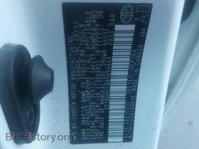 2011 TOYOTA COROLLA - VIN: 2T1BU4EEXBC694441 - Фото 10
