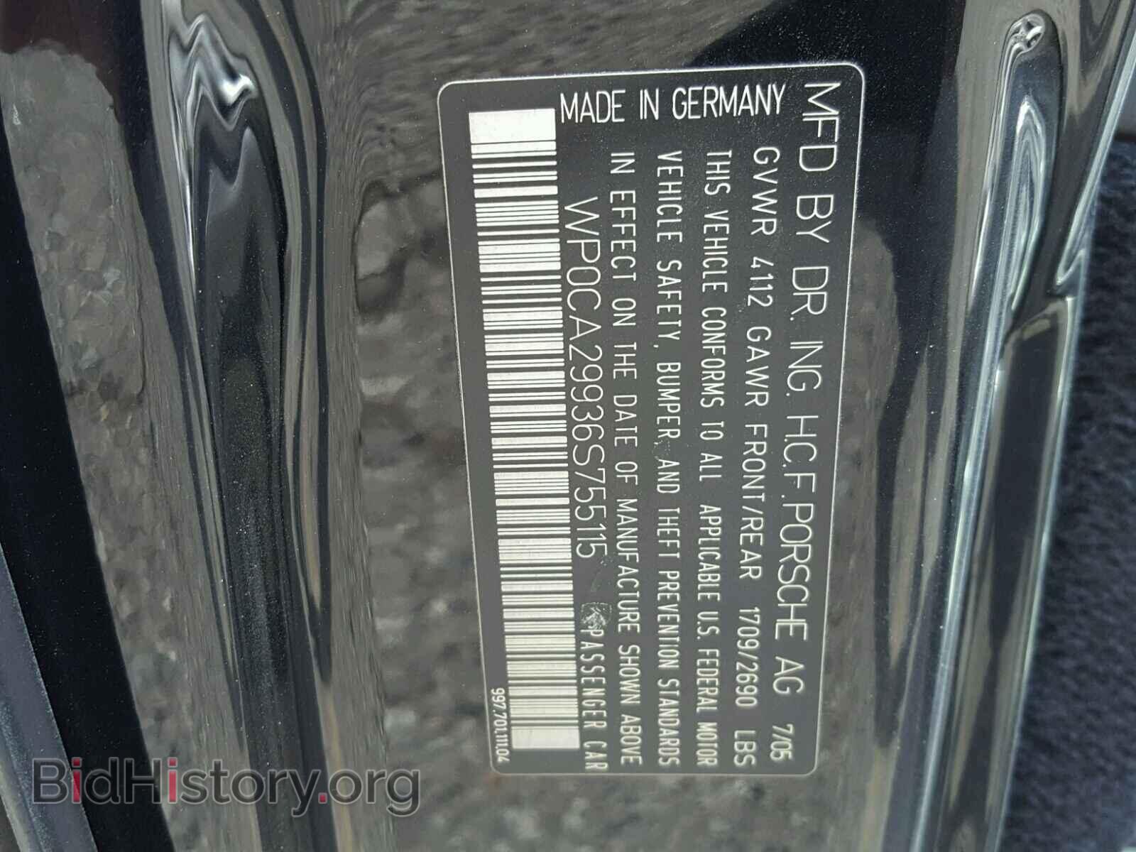 2006 PORSCHE 911 - VIN: WP0CA29936S755115 - Фото 10