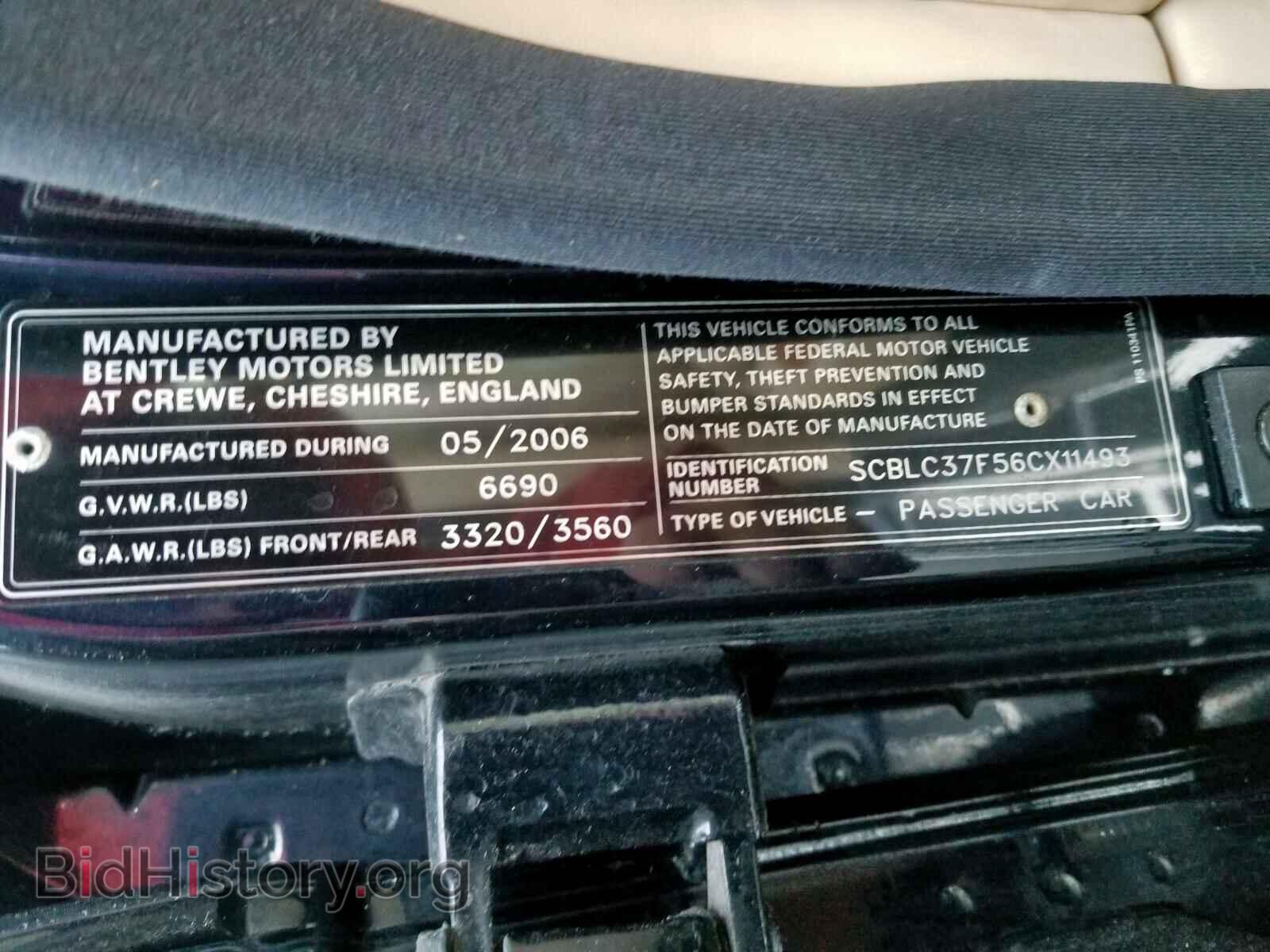 2006 BENTLEY ALL MODELS - VIN: SCBLC37F56CX11493 - Фото 10