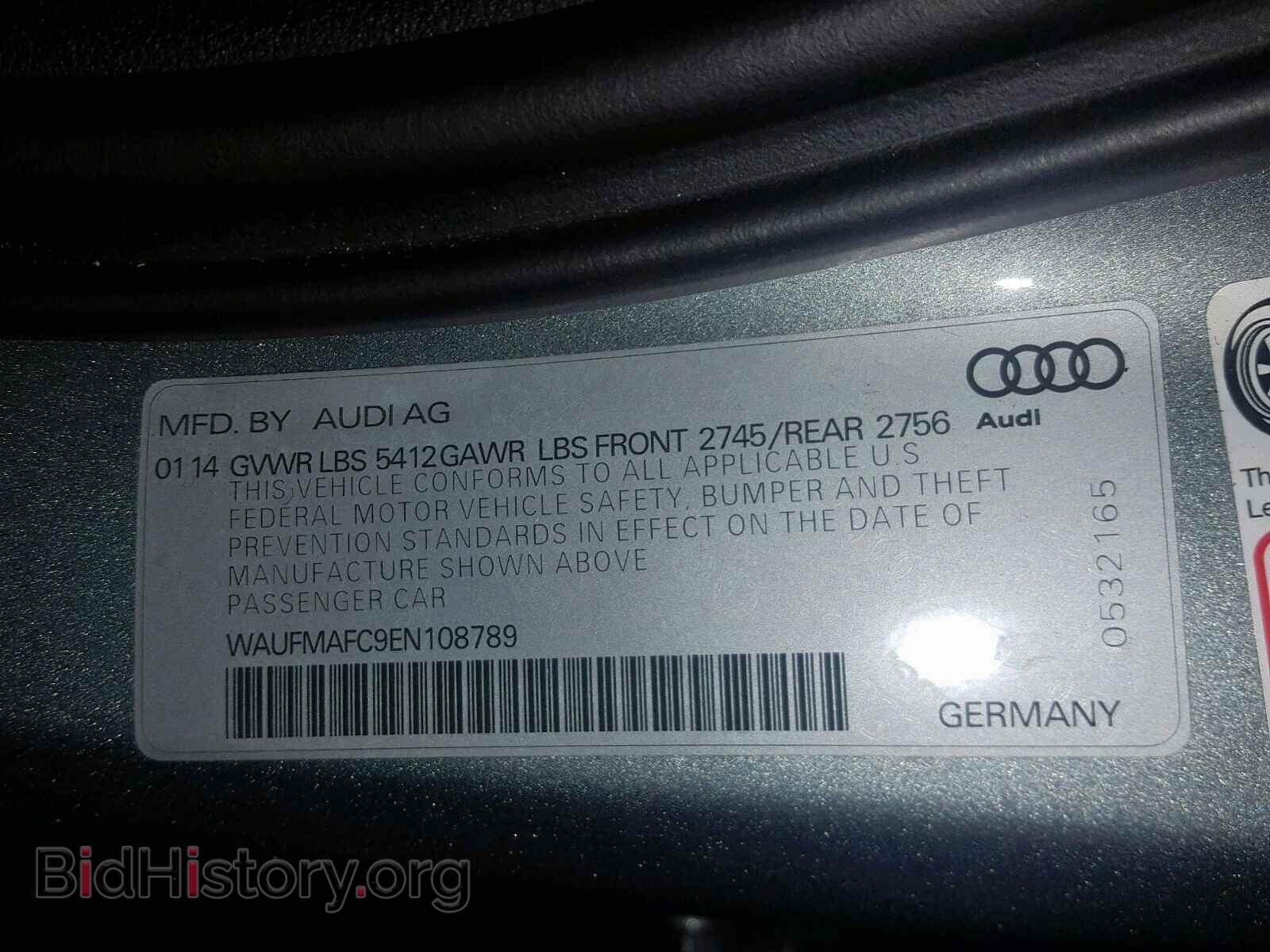 2014 AUDI A6 - VIN: WAUFMAFC9EN108789 - Фото 10