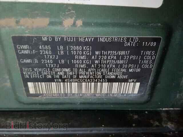 2010 SUBARU OUTBACK - VIN: 4S4BRCGC6A3343455 - Фото 10